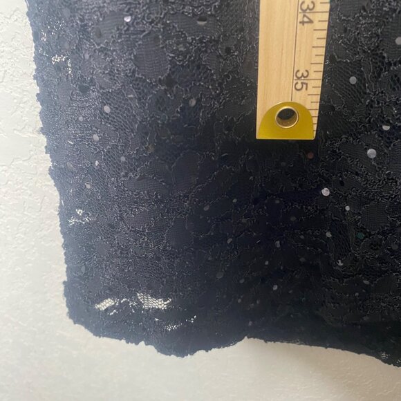 Connected Apparel Black Sequin Dress Size 12 Elegant NYE Holiday Party Occasion - Picture 10 of 12